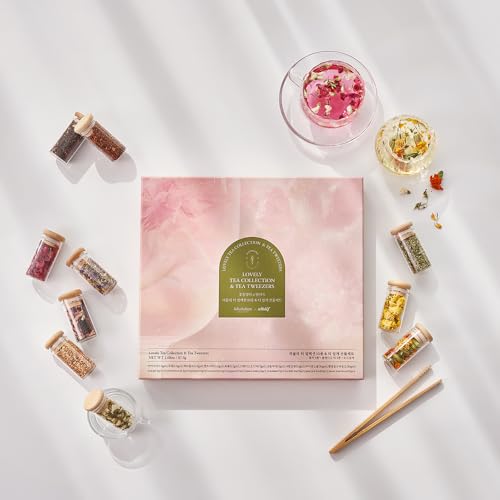 Premium 10 Tea Sampler Gift Set with Wooden Tweezers (10 Count)