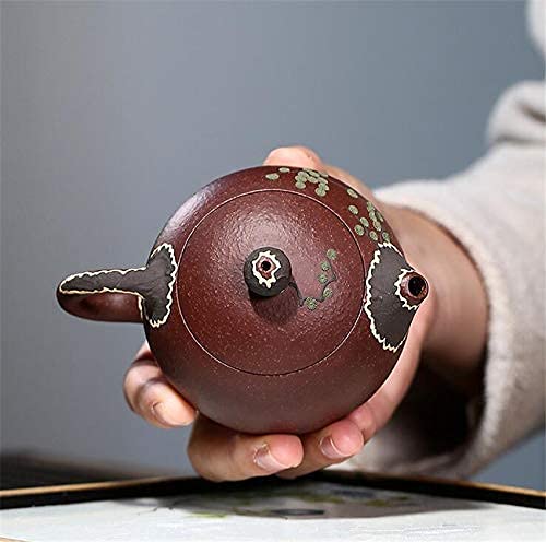 Tea Set New Yixing Classic Xishi Tea Pot Purple Clay Filter Teapots Beauty Kettle Raw Ore Handmade Boutique Zisha Tea Set Gifts 140Ml Tea Set Lofty Ambition