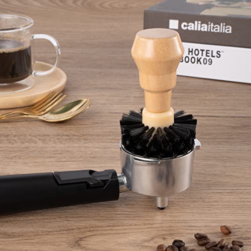 Coffee Portafilter Basket Cleaning Filter Brush Fits for 54