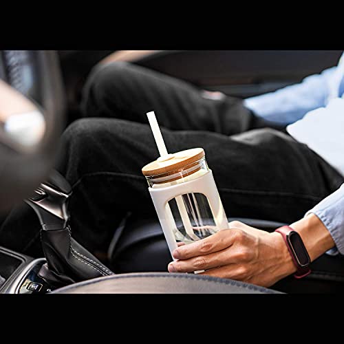 20oz Glass Tumbler with Straw and Lid (2 Count)