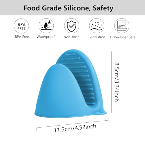 3 Pairs Oven Mitts Silicone Pot Holders Set Heat Resistant for Kitchen (6 Count)
