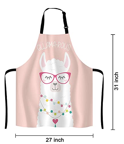 Inspirational and motivational Apron with Alpaca