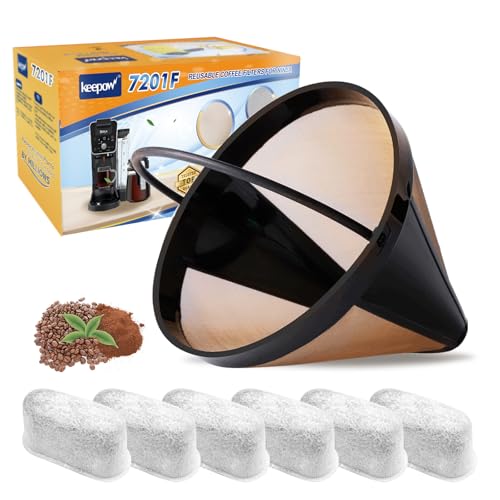 Reusable Coffee Filter 14 cup Compatible with Cuisinart Coffee Maker (7 Count)