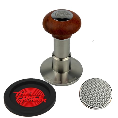 58.35mm Waffle Set Reddish Brown Wooden Jellyfish Handle Coffee Tamper