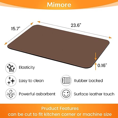 Coffee Mat 16x24 Inch Brown Bar Mat for Countertop