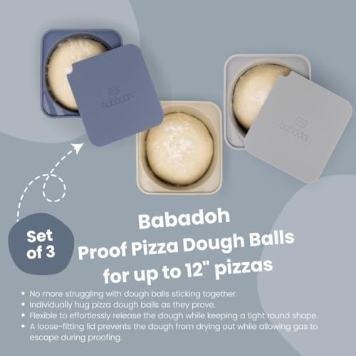 Pizza Dough Proofing Silicone Containers with Lids (3 Count)