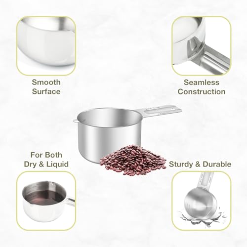 1PCS 2/3Cup (160ml, 5.3oz) Measuring Cup, Etched Inner Scale Measure Scoop