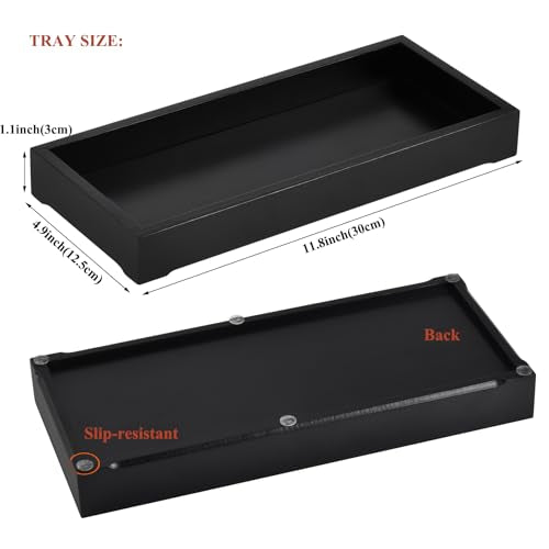 Wooden Rectangle Storage Tray with Soap Dish
