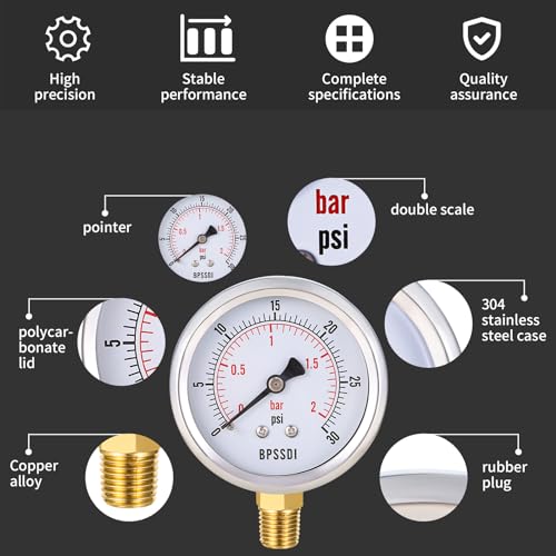 0 30 Psi Low Pressure Gauge