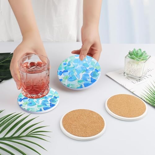 2 Pack Ceramic Coasters for Drinks (2 Count)