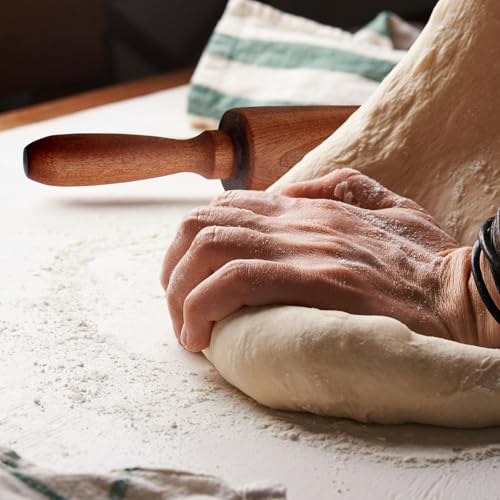 Classic Sapele Wooden Rolling Pin With Handles 17''L x 1.77"W