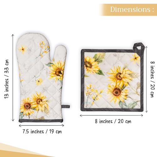 100% Cotton Oven Mitt & Pot Holder Set (2 Count)