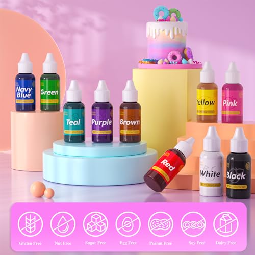 Gel Food Coloring for Cake Decorating (4 Fl Oz)