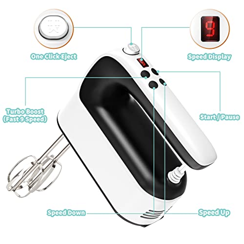 9 Speed Digital Hand Mixer Electric