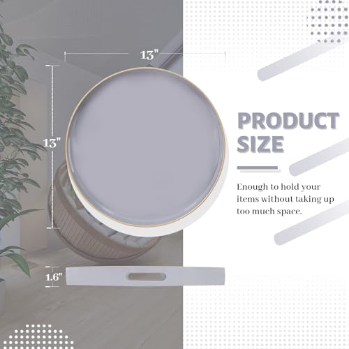13" Gray Decorative Tray
