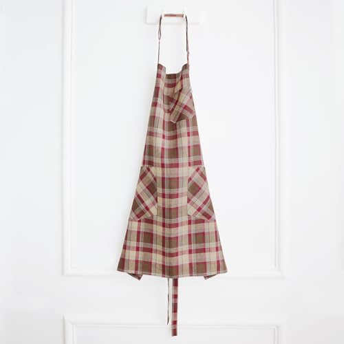 100% Pure Linen Kitchen Apron Multicolor