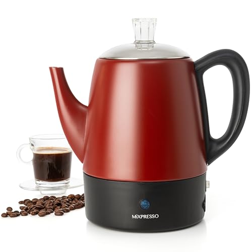 4 Cup Red Small Electric Percolator Coffee Pot