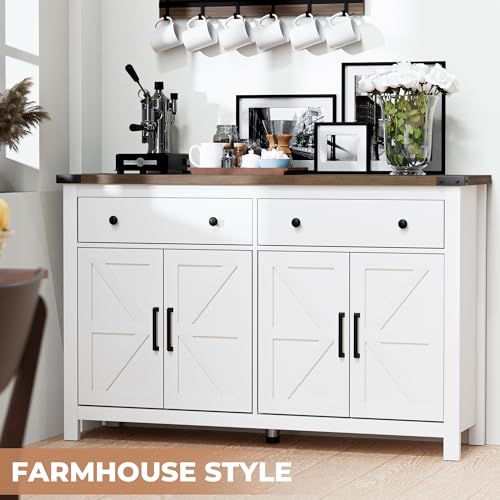55" Modern Farmhouse Buffet Cabinet with Storage