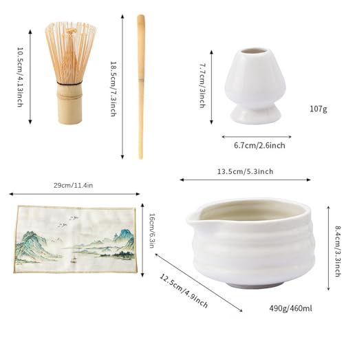 Matcha Whisk Set White (7 Count)