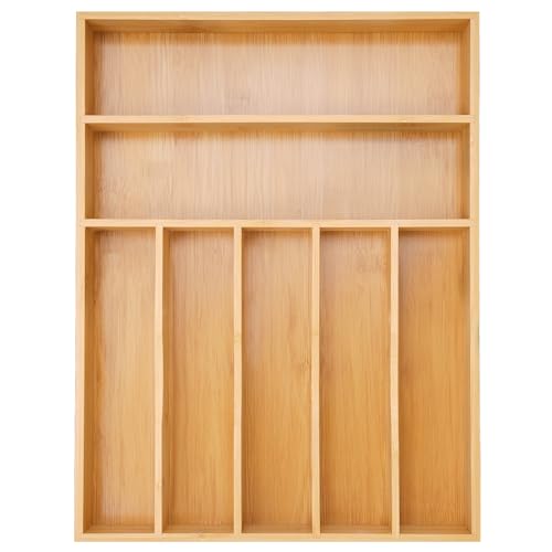 Silverware Organizer Kitchen Drawer Organizer Utensil Organizer Bamboo Silverware Holder Cutlery Organizer in Drawer Flatware Organizer Tray