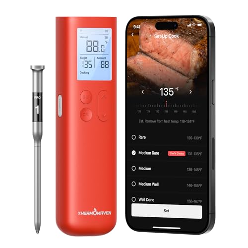 Sub 1G Smart Wireless Meat Thermometer with Standalone Base