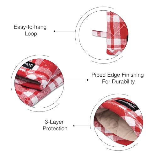 Oven Mitts Heat Resistant Kitchen Gloves (2 Count)