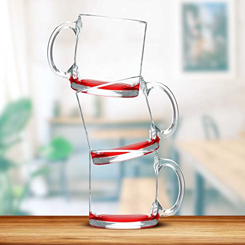 Clear Glass Coffee Mugs 13 oz. Set of 10 (10 Count)