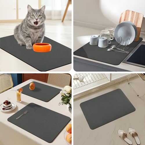 Grey Dish Drying Mat