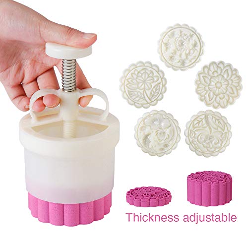 Cookie Stamp Mooncake Mold Set (5 Count)