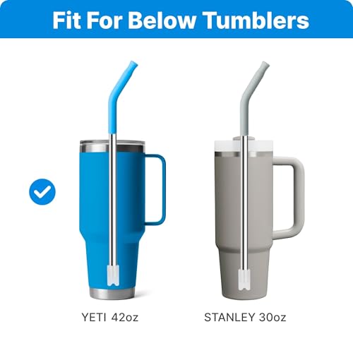 Stainless Steel Straws for 42 oz YETI Tumbler (4 Count)