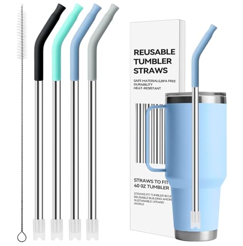 Stainless Steel Straws for 42 oz YETI Tumbler (4 Count)