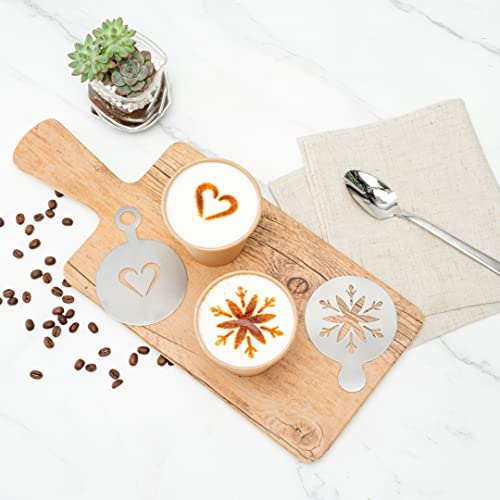 Restpresso 4.75 Inch Latte Stencil Set 8 Heat (8 Count)