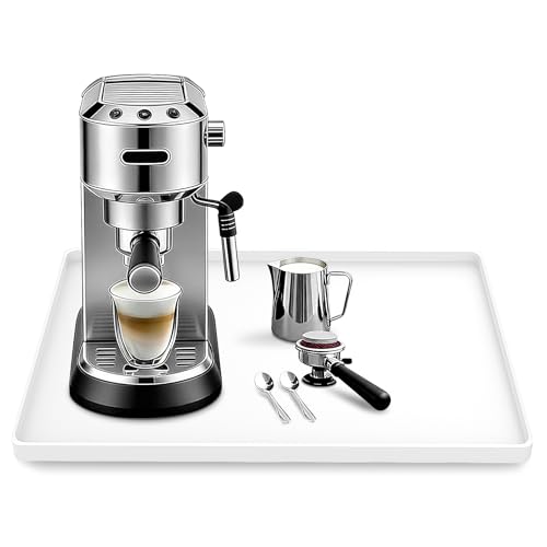 Silicone Coffee Maker Mat with Lip for Countertops