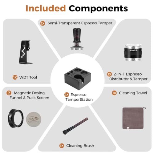58mm Black Espresso Tool Set 8 IN 1
