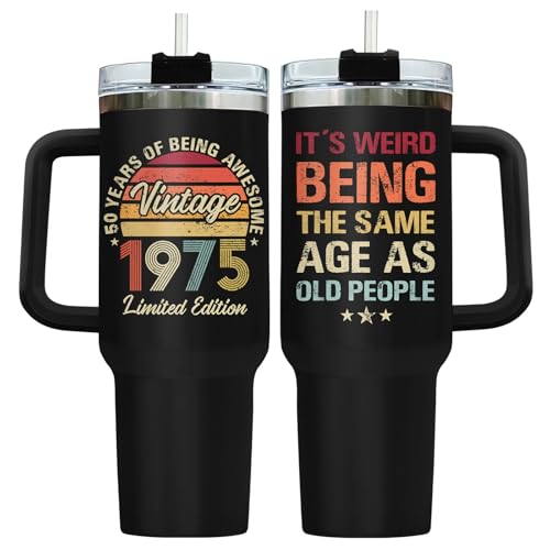 Dad Vintage 1975 50th Classic 40 oz Tumbler with Handle