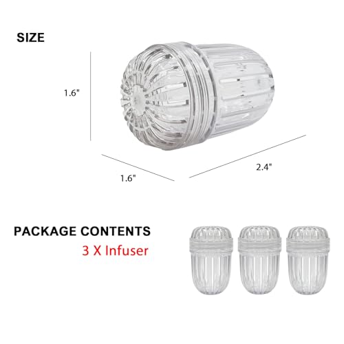 3PCS Small size Fruit Infuser for Wide Mouth Bottles. (3 Count)