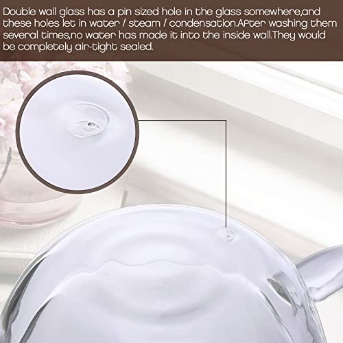 Espresso Cups Double Walled Espresso Shot Glass with Handle Cups Insulated Clear Small Shot Glasses for Cappuccino Latte Hot Beverage