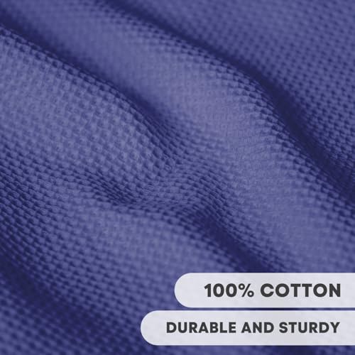 100% Cotton Navy Blue Waffle Weave Kitchen Dish Cloths (6 Count)