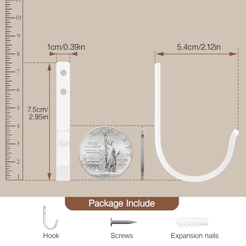 22LB Wall Hooks for Hanging Towel (5 Count)