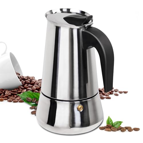 12 Cup Moka Pot Stainless Steel 600ml Italian Espresso