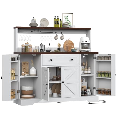 Hutch Storage Buffet Cabinet with Drawers