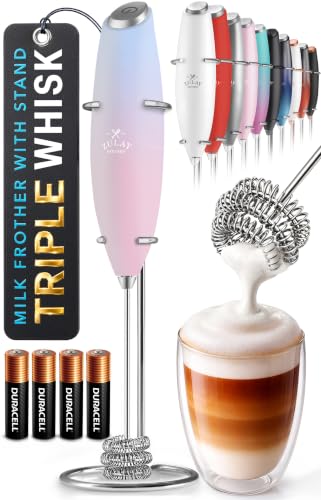 Powerful Milk Frother Wand With Duracell Batteries