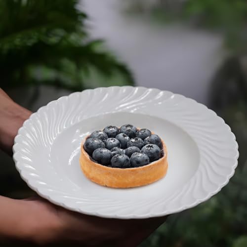 6pcs 304 Stainless Steel Round Tart Ring 3.15 inch Metal Perforated Cake Mold Pastry Molud for Circle Tartlet French Dessert Small Fruit Tarte Crust