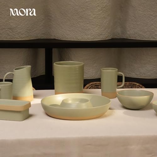 Mora Ceramic Chips and Dip Serving Tray