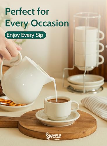 Porcelain Espresso Cups Set (2.5 Count)