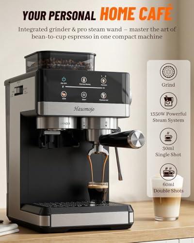 Espresso Machine with Grinder & Milk Frother