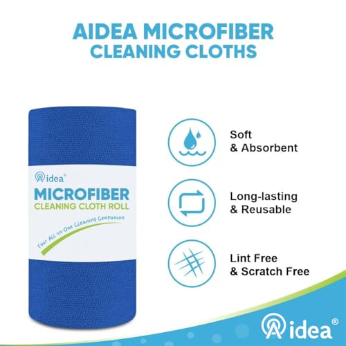 Microfiber Cleaning Cloth 165 Sheets 3 Roll (165 Count)