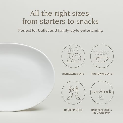 over&back Coupe Stoneware Serving Platter