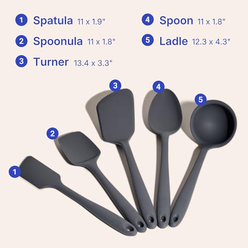 5 Piece Silicone Kitchen Utensils Set (5 Count)