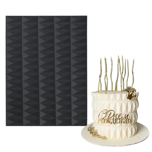 Silicone Lace Cake Mold Cube Pattern Fondant Impression Mat for Baking
